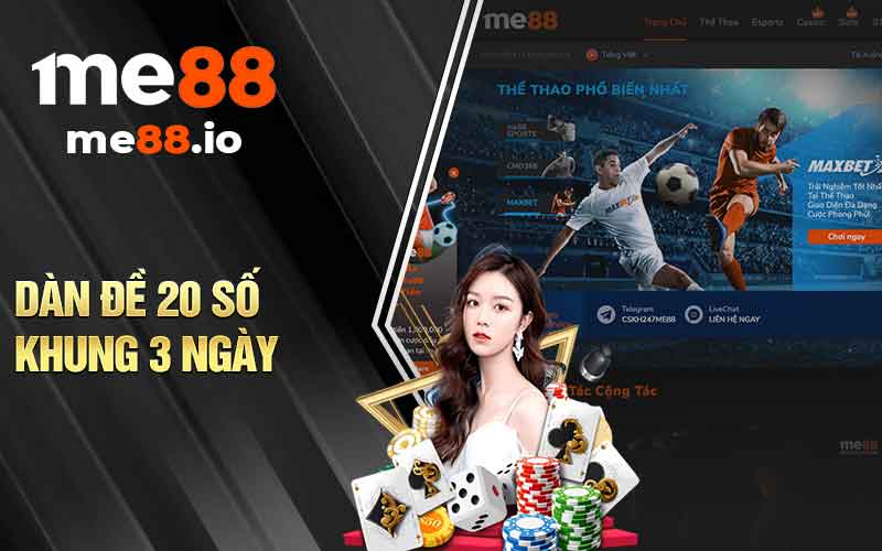 Dàn đề 20 số khung 3 ngày